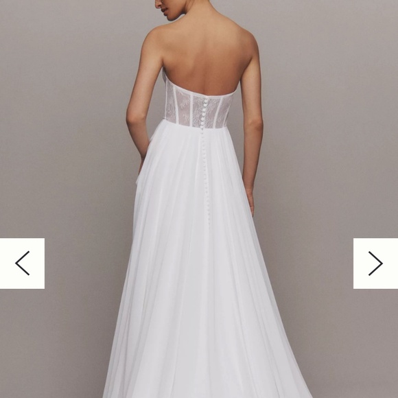 JENNY BY JENNY YOO NORA CORSET A-LINE WEDDING GOWN (Sleeves not included) - Picture 11 of 12